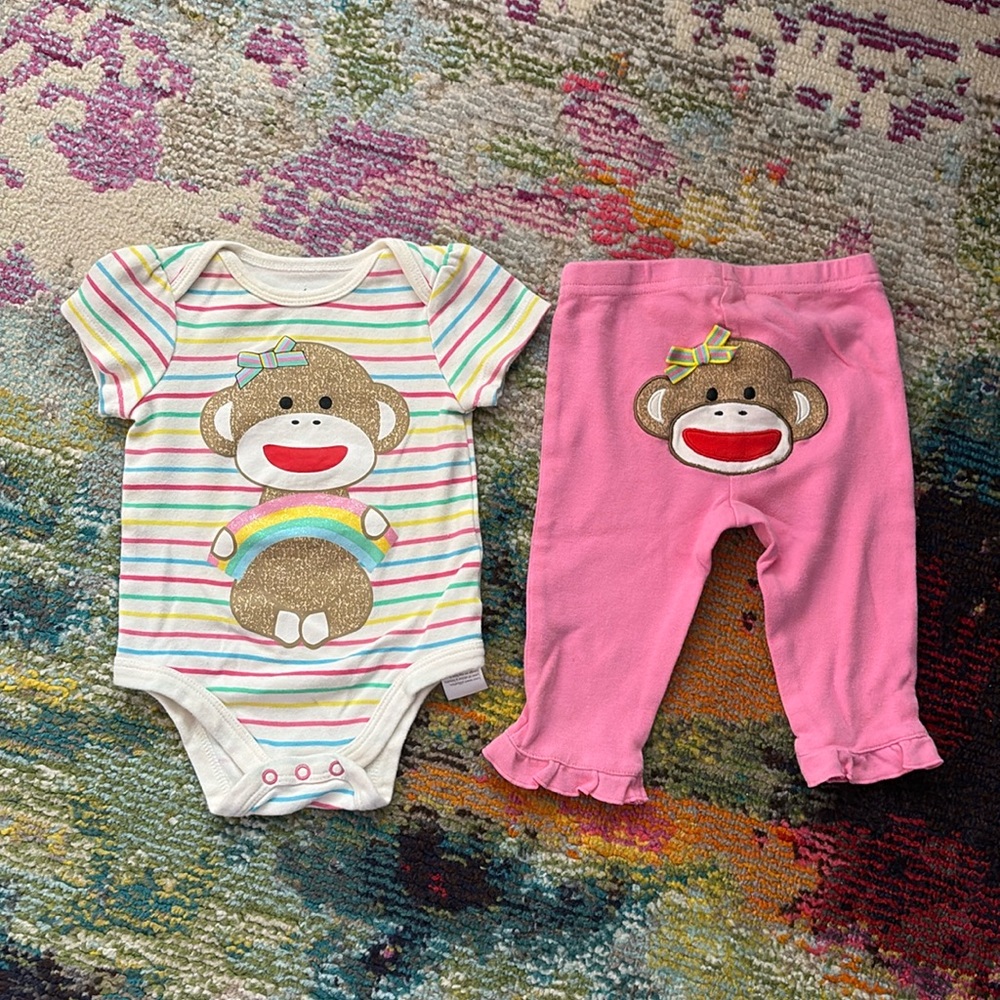 Baby Starters Sock Monkey Outfit